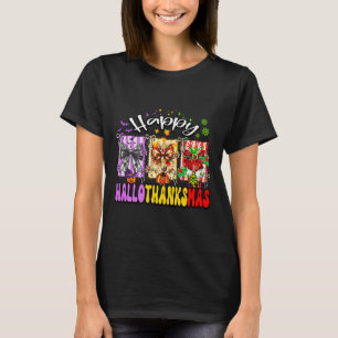 Happy Hallothanksmas Coquette Bow Halloween Thanks T-Shirt