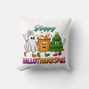 Happy Hallothanksmas Cushion