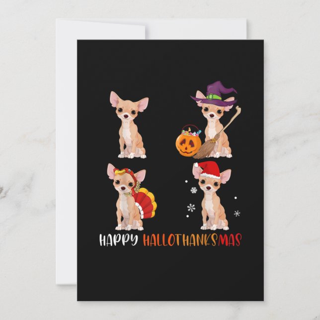Happy Hallothanksmas Cute Witch Turkey Santa (Front)