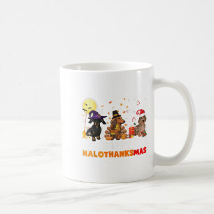 Happy Hallothanksmas Dachshund Dog Lover Halloween Coffee Mug