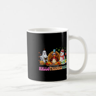 Happy Hallothanksmas Funny Halloween Thanksgiving Coffee Mug