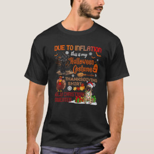 Happy Hallothanksmas Funny Halloween Thanksgiving  T-Shirt