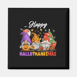 Happy Hallothanksmas Gnome Halloween Thanksgiving  Magnet
