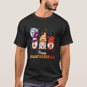 Happy Hallothanksmas Gnomes 3 T-Shirt