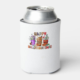 Happy Hallothanksmas Gnomes Halloween Thanksgiving Can Cooler