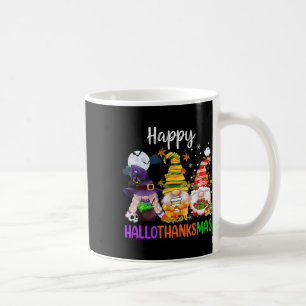Happy Hallothanksmas Gnomes Halloween Thanksgiving Coffee Mug