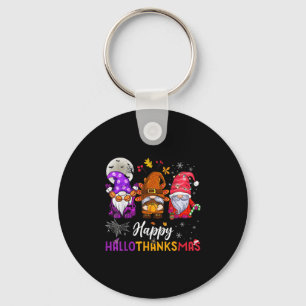 Happy Hallothanksmas Gnomes Lover Halloween Merry  Key Ring