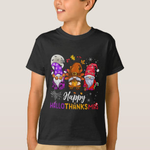 Happy Hallothanksmas Gnomes Lover Halloween Merry  T-Shirt