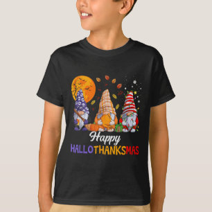 Happy Hallothanksmas Gnomes Lover Halloween Merry  T-Shirt