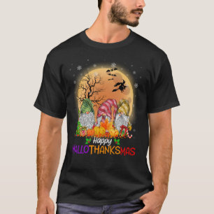 Happy HalloThanksMas Gnomes T-Shirt
