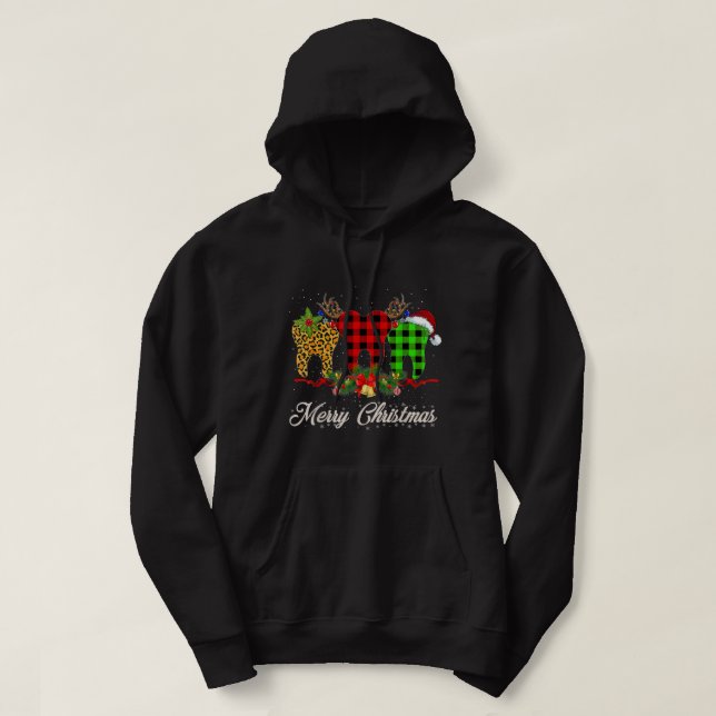 happy hallothanksmas gnomes T-Shirt Hoodie (Design Front)
