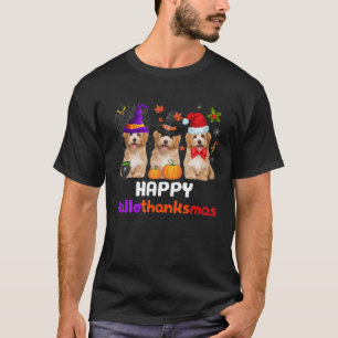 Happy Hallothanksmas Goldendoodle Lover Funny Gift T-Shirt