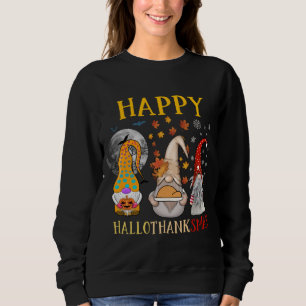Happy Hallothanksmas Halloween Christmas Thanksgiv Sweatshirt