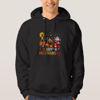 Happy Hallothanksmas  Halloween Thanksgiving Chris Hoodie