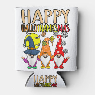 Happy HalloThanksMas Halloween Thanksgiving Christ Can Cooler