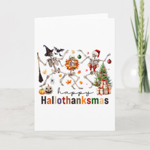 Happy Hallothanksmas Halloween Thanksgiving Christ Card