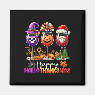 Happy Hallothanksmas Halloween Thanksgiving Christ Magnet
