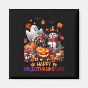 Happy Hallothanksmas Halloween Thanksgiving Christ Magnet