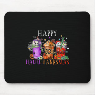 Happy Hallothanksmas Halloween Thanksgiving Christ Mouse Pad