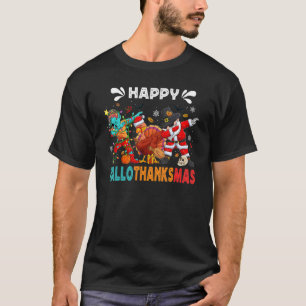 Happy Hallothanksmas Halloween Thanksgiving Christ T-Shirt