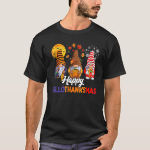 Happy HalloThanksMas Halloween Thanksgiving Christ T-Shirt