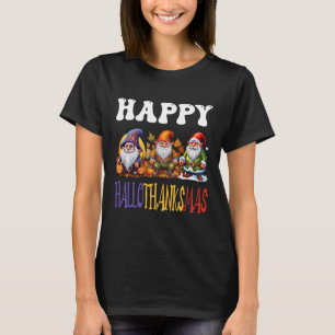 Happy Hallothanksmas Halloween Thanksgiving Christ T-Shirt