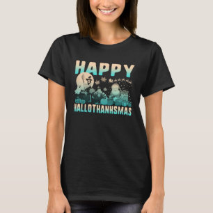 Happy Hallothanksmas Halloween Thanksgiving Christ T-Shirt