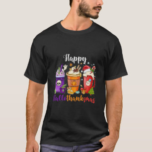 Happy Hallothanksmas Halloween Thanksgiving Christ T-Shirt