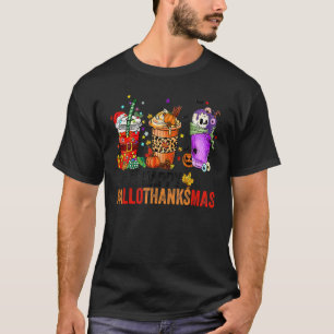 Happy hallothanksmas Halloween Thanksgiving Christ T-Shirt