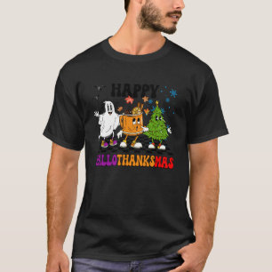 Happy Hallothanksmas Halloween Thanksgiving Christ T-Shirt