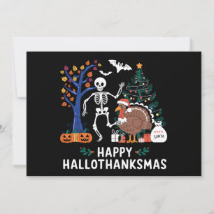 Happy Hallothanksmas Holiday Season Gift Fall Invitation
