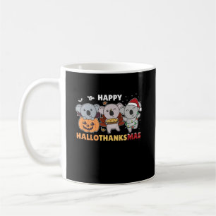 Happy Hallothanksmas Koalas Christmas Koala Coffee Mug