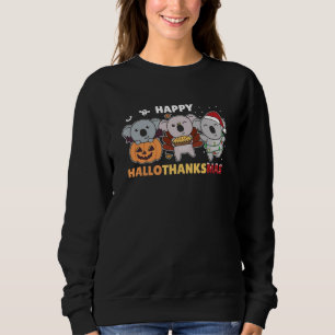 Happy Hallothanksmas Koalas Christmas Koala Sweatshirt