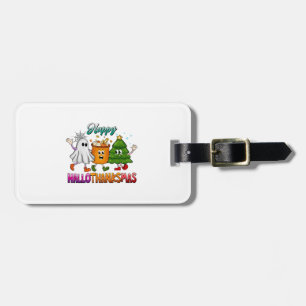 Happy Hallothanksmas Luggage Tag
