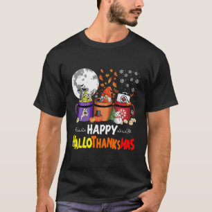 Happy Hallothanksmas Nurse Coffee Funny Halloween T-Shirt