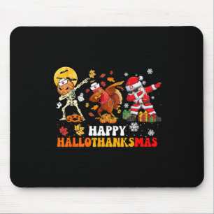 Happy Hallothanksmas Nurse Halloween Thanksgiving Mouse Pad