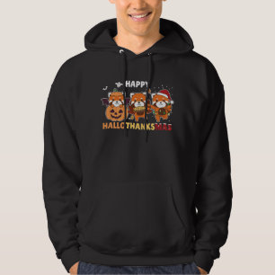 Happy Hallothanksmas Pandas Christmas Red Panda Hoodie