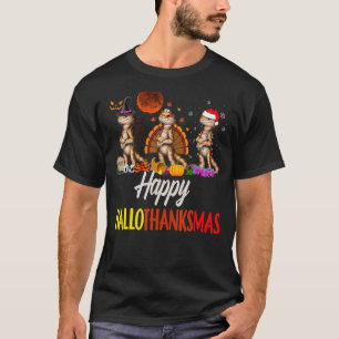 Happy Hallothanksmas Santa Witch Bearded Dragon Ha T-Shirt