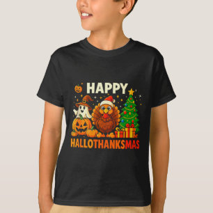 Happy Hallothanksmas Shirt, Halloween Thanksgiving T-Shirt