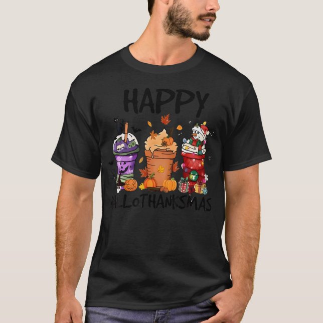 Happy Hallothanksmas T-Shirt (Front)