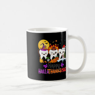 Happy Hallothanksmas Teeth Halloween Thanksgiving Coffee Mug