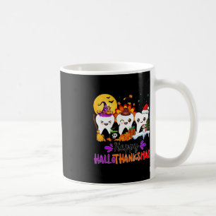 Happy Hallothanksmas Teeth Halloween Thanksgiving Coffee Mug