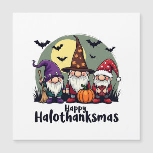 Happy Hallothanksmas Xmas Halloween Gnomes