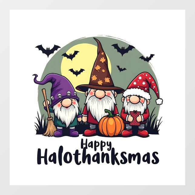 Happy Hallothanksmas Xmas Halloween Gnomes  (Sheet)