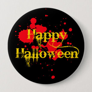 happy halloween 10 cm round badge