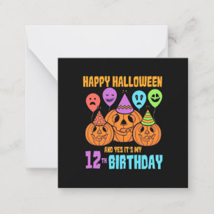 Happy Halloween 12th Birthday Card