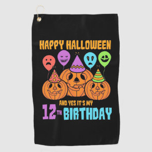 Happy Halloween 12th Birthday Golf Towel