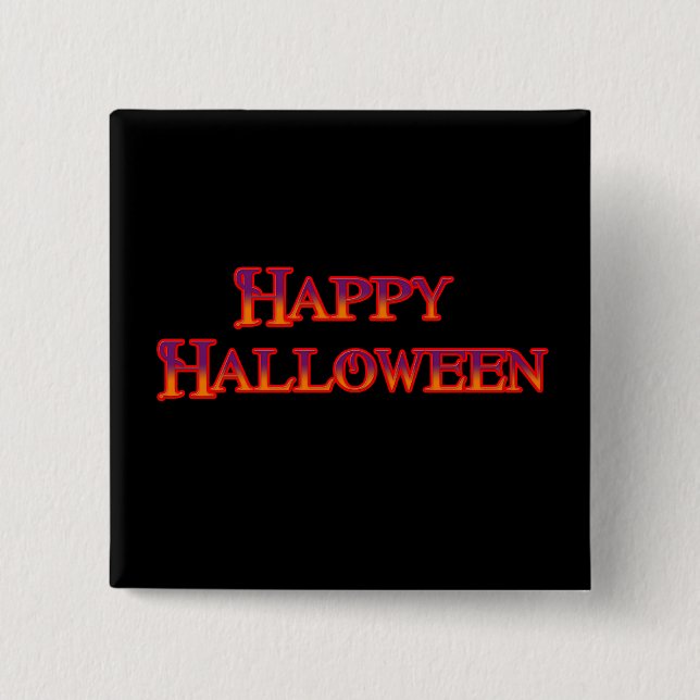 Happy Halloween 15 Cm Square Badge (Front)
