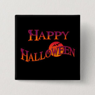 Happy Halloween 15 Cm Square Badge