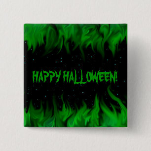 HAPPY HALLOWEEN! 15 CM SQUARE BADGE